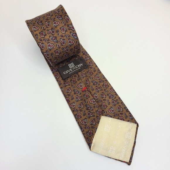 Vintage Givenchy Monsieur Tie Black/Gray Paisley Print 100  Vintage Givenchy Monsieur All Silk Paisley Tie